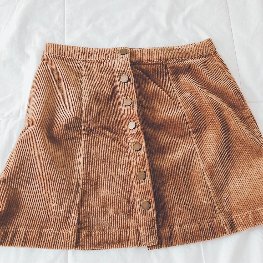 Camel corduroy skirt